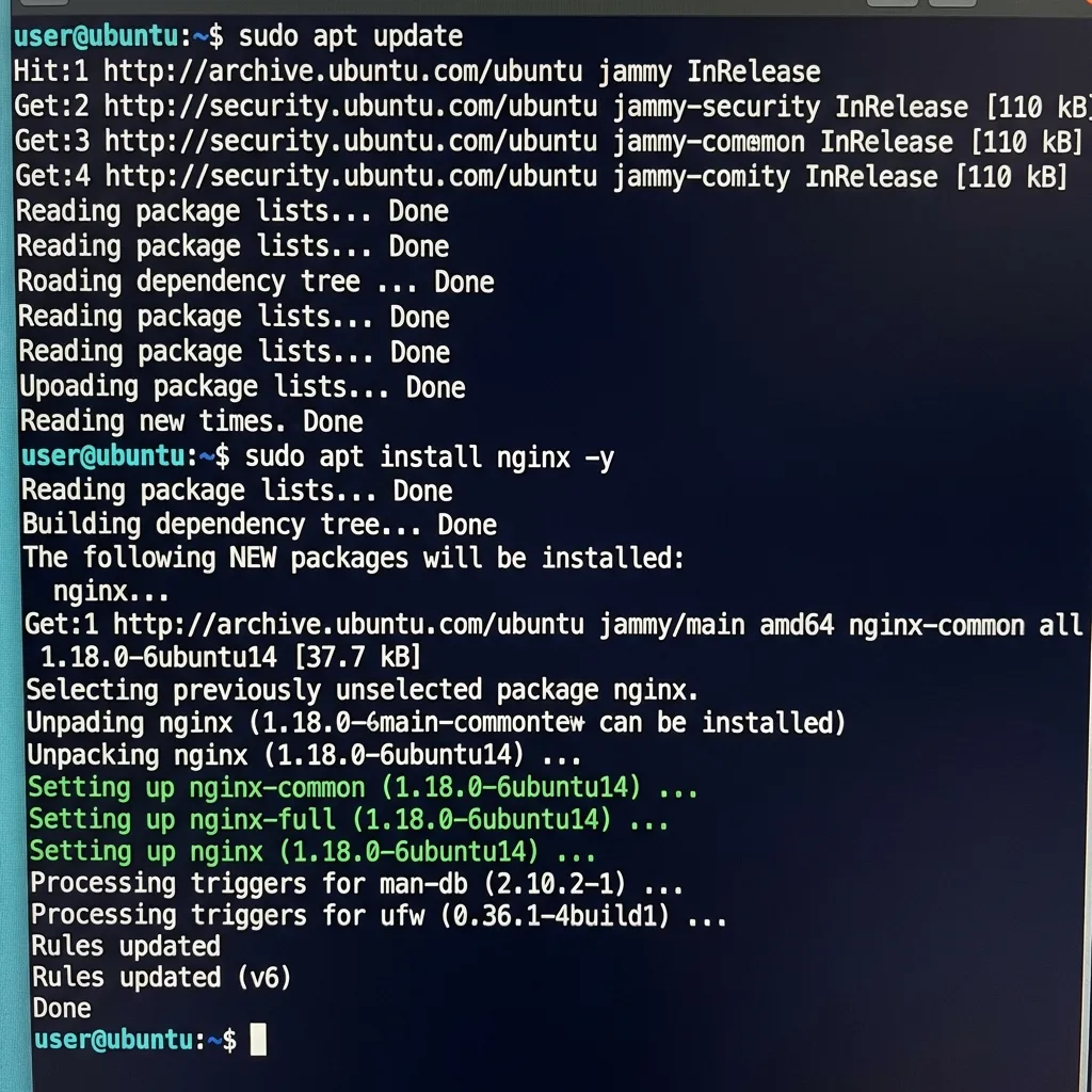 Terminal: Package installation